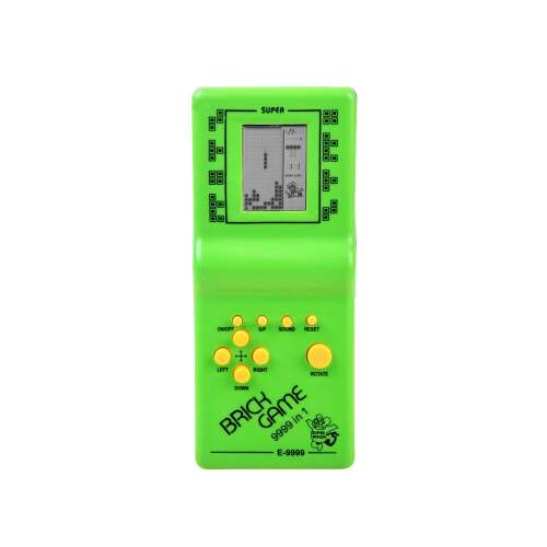 Klasszikus tetris játék zöld színben 14cm 35483220