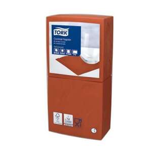 Szalvéta, 1/4 hajtogatott, 2 rétegű, 33x33 cm, Advanced, TORK "Lunch", terrakotta 94378314 - Tork