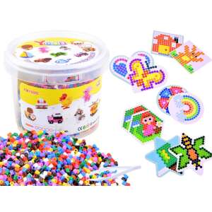 Set de mărgele cu 5000 mărgele, pensete și 10 șabloane pentru a face imagini, brelocuri și figurine 3D - Nonbrand Jocuri si jucarii creative