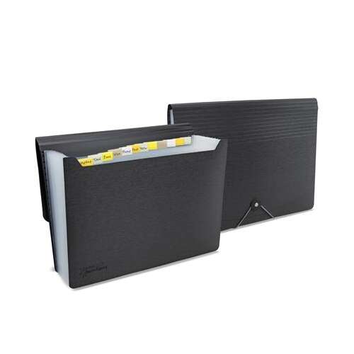Fekete A4 harmonika mappa 13 rekesszel, Rapesco Germ-Savvy