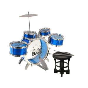 Kék 'My First Band' dobfelszerelés 5 dobbal, cintányérral, székkel és dobverőkkel - Ramiz