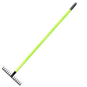 Greblă Gardenline cu 12 dinți, cu mâner din fibră de sticlă, 120 cm - Greble