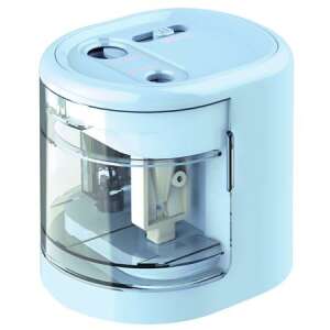 Rapesco PS12-USB elektromos ceruzahegyező, világoskék, USB töltőkábellel - Rapesco