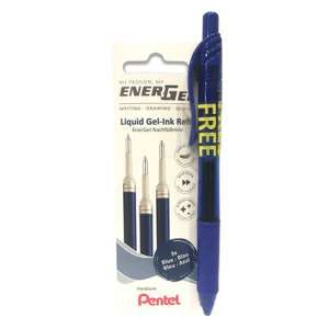 Pentel EnerGel LR7 kék géltoll betét csomag, 3 betéttel, közepes írásvastagság - Pentel