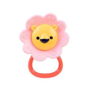 Rózsaszín oroszlán baba rágóka, texturált szilikonnal a fájó ínyek megnyugtatására - Baba fogápolás