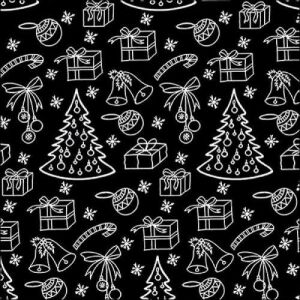 Ambiente Karácsonyi Szalvéta - Fekete-Fehér - 33x33cm - 20db