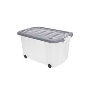Cutie de depozitare Excellent Houseware cu roți, gri, 60x40x35 cm - Depozitare și organizare