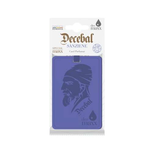 DeoMaxx Decebal Sanziene Auto-Lufterfrischer, blaue Karte mit einem Männerprofil