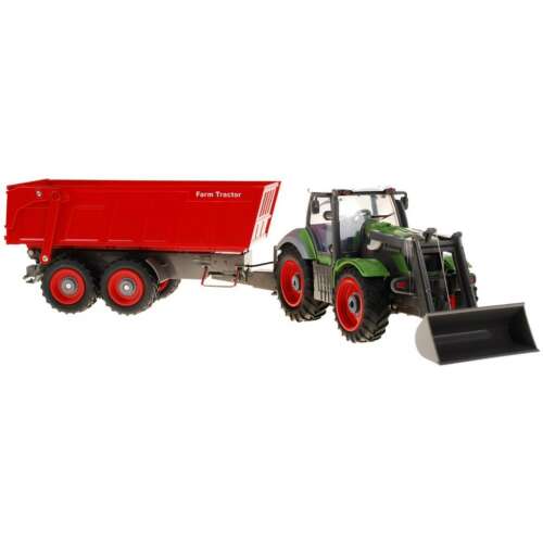Farm Tractor - Távirányítós Traktor és Pótkocsi - 1:28