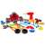 Toy car engine, tools and accessories for the kids workbench set