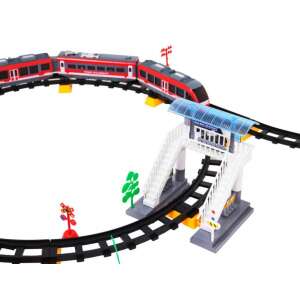 62 piece remote control train set track with station and accessories - Train, rail element, motorway