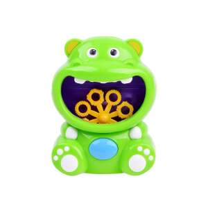 Green hippopotamus shaped bubble blower, Happy Bubble brand, makes lots of bubbles - Bubble Blower