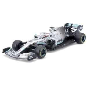 Bburago 1:43 Petronas Mercedes 2019 Versenyautó F1 sisakkal - Hamilton 35484282 Modell, makett