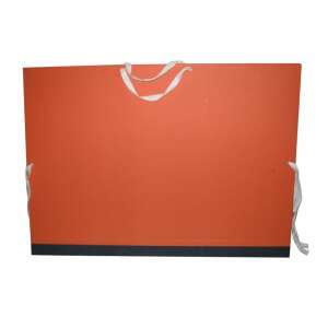 A1-es rajzlaptartó mappa, hordozó fülekkel, narancssárga, fekete szegéllyel - Rajzeszköz