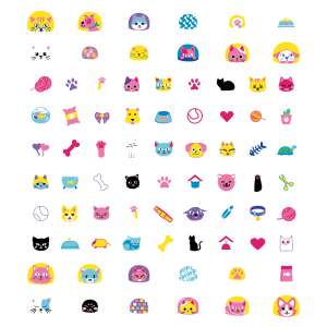 Avenir Gyerek Körömmatrica - 78 db Állatos Matrica