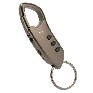 EJ PRODUCTS SK005 Keychain Spy Recorder, 16GB, 192 hours recording capacity, 24 hours autonomy, 30 days standby, MP3, voice activation, silver - Keychain