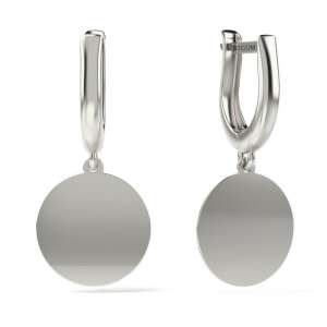 Kolczyki srebrne, srebro próby 925, okrągłe kolczyki, kolczyki wiszące, model 26 - Moda i ubiór