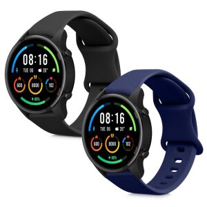 2-Strap Set Xiaomi Mi Watch / Mi Watch Color Sport, Kwmobile, Black / Blue, Silicone, 59164.01
