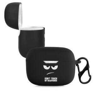 Kwmobile black silicone case for JBL 230NC TWS headphones with carabiner - Headset Accessory