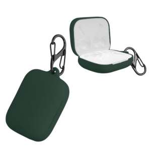 Green silicone case for OnePlus Buds Pro with carabiner - Headset Accessory