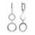Ezüst fülbevaló modell 08, két körös design, lógó fülbevaló