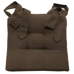 Barna székpárna kötőkkel, 42x46 cm, beltéri és kültéri használatra - Székpárna