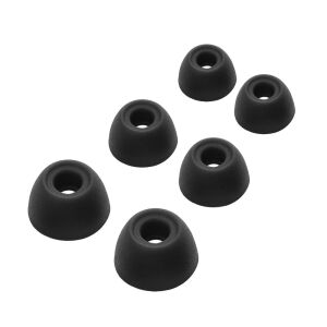 Set of 6 black silicone replacement ear tips for Samsung Galaxy Buds 2 - Headset Accessory