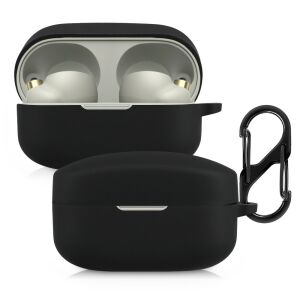 Kwmobile Black Silicone Protective Case for Sony WF-1000XM4 Charging Case - Headset Accessory