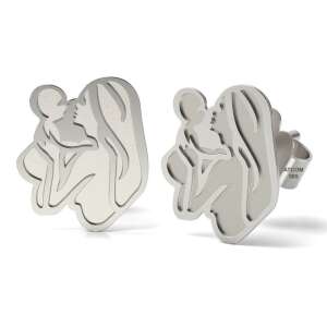 Cercei de argint cu un design de mamă și copil - Accesorii pentru femei
