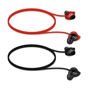 Kwmobile șnur negru și roșu din silicon pentru Samsung Galaxy Buds/Buds Plus - Accesorii pentru căști