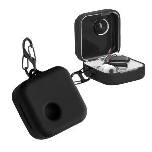 Black Silicone Case for Nothing Ear (1) Headphones with Keychain - Headset Accessory