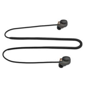 Black silicone neck strap for Sony WF-1000XM4 wireless earbuds - Headset Accessory