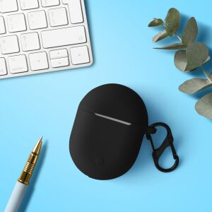 Kwmobile Черен Силиконов Калъф за Xiaomi Redmi Airdots 3 Pro с Ключодържател - Технически статии и електроника