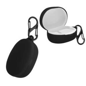 kwmobile черен силиконов калъф за кутия за зареждане Anker Soundcore Life P2 mini, отворен и затворен вид - Технически статии и електроника