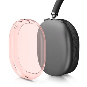 Kwmobile ružový silikónový obal pre Apple AirPods Max vedľa slúchadiel - Počítače a doplnky