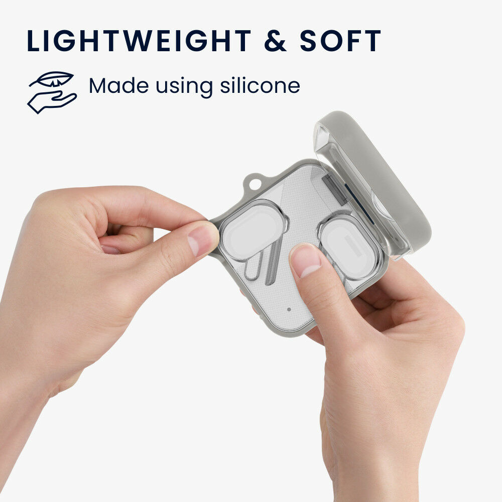 Nothing Ear (1) Silicone Case by Kwmobile, Grey, 56227.22