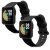 Két Kwmobile Xiaomi Mi Watch Lite/Redmi Watch Fekete Szilikon Szíjjal