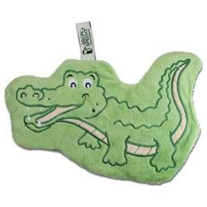 Gruenspecht Crocodil 119-00 Termikus párna, Kólika elleni, szőlőmaggal, levehető huzattal, green crocodile shaped heating pad with removable cover - Cold-warm therapy