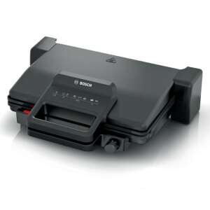 Bosch TCG3323 contact grill, black, 3/4 view - Tabletop Grill