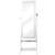 White full-length mirror with jewelry storage cabinet, 119.5 cm tall
