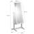 White full-length mirror with jewelry storage cabinet, 119.5 cm tall
