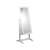 White full-length mirror with jewelry storage cabinet, 119.5 cm tall