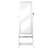 White full-length mirror with jewelry storage cabinet, 119.5 cm tall