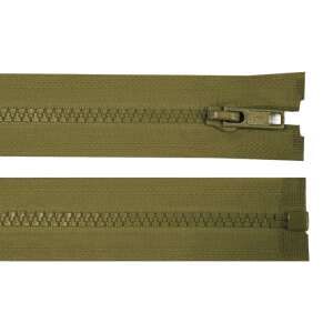 Khaki Chrysalis cipzár, 65 cm hosszú, levehető, önzáró csúszka - Művészet & Hobbi