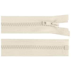 Cream colored zipper, 45 cm long, with self-locking slider - Art & Craft