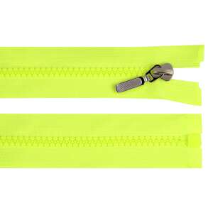 50 cm neon yellow zipper with metal slider - Art & Craft