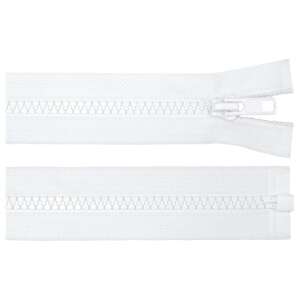 White 70cm zipper for jackets, coats, and other garments - Art & Craft