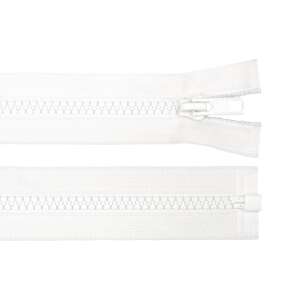 White 85 cm Chrysalis zipper, 3.2 cm wide, 5 mm teeth - Art & Craft