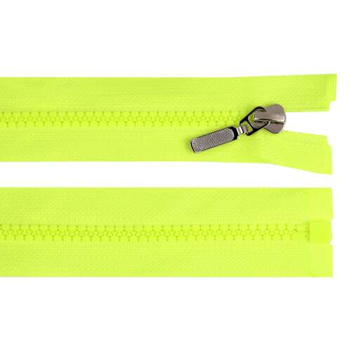 70 cm neon yellow zipper with decorative slider