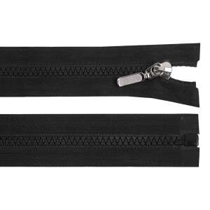 Black 70cm zipper with decorative slider - Art & Craft